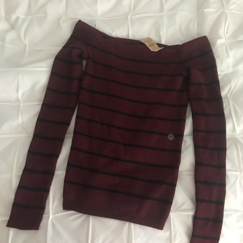 American Eagle fitted off the shoulder sweater